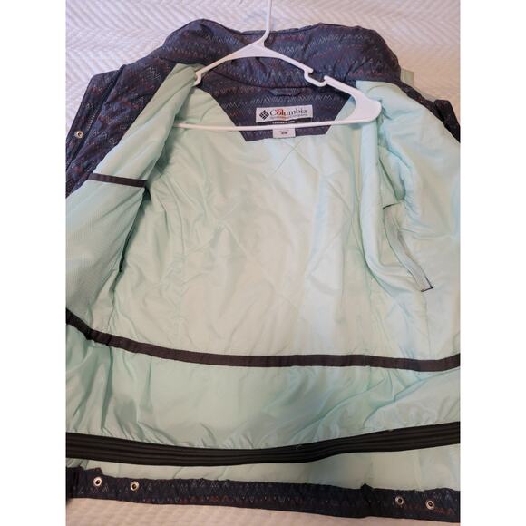 Columbia Women's Print Rain Snow Jacket Omni-Tech Breathable Waterproof Size M - Picture 4 of 9